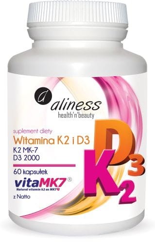 Aliness  Witamina K2 MK-7 100 mg  + D3 (60kap)