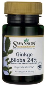 Swanson Ginkgo Biloba Extract 60mg - (30 kap)