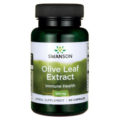 Swanson Olive Leaf Extract (liść oliwny) 500mg - (60 kap)