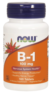 NOW Foods B-1(tiamina) 100 mg (100 tab)