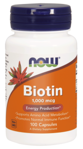 NOW Foods Biotyna 1mg (1,000 µg) – (100 kap)