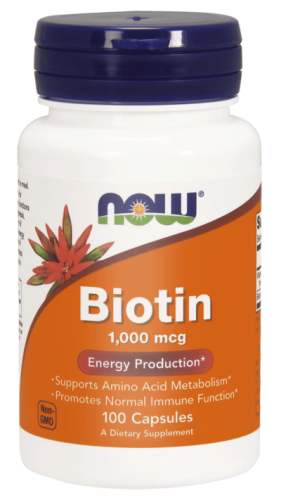 NOW Foods Biotyna 1mg (1,000 µg) – (100 kap)