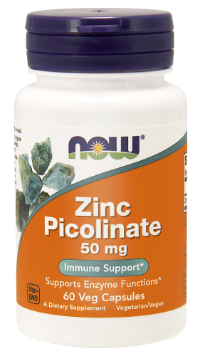NOW Foods Zinc Picolinate – Pikolinian cynku 50 mg (120 kap)