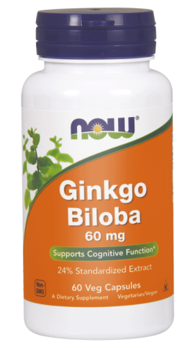 NOW Foods Ginkgo Biloba ekstrakt 60 mg (60 kap)