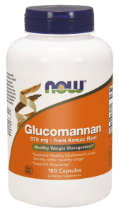 NOW Foods Glucomannan – błonnik z korzenia Konjac – 575 mg (180 kap)