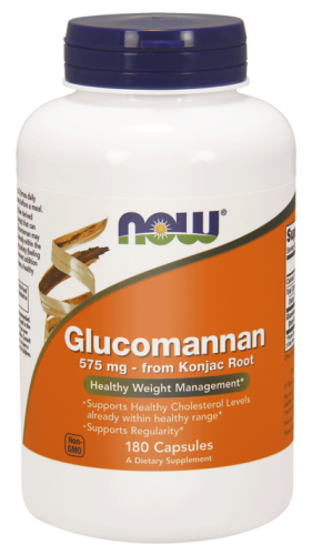 NOW Foods Glucomannan – błonnik z korzenia Konjac – 575 mg (180 kap)
