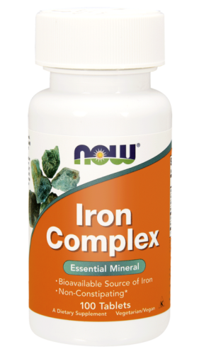 NOW Foods Iron Complex (Żelazo) – (100kap)
