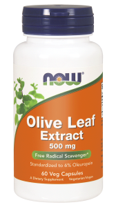 NOW Foods Olive Leaf Extract – Liść oliwny ekstrakt – 500 mg (60 kap)