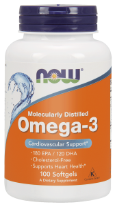 NOW Foods Omega 3 1000mg (200 kap)