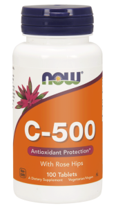 NOW Foods Witamina C-500 – Z owocem dzikiej róży  (100 tab)