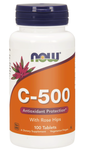 NOW Foods Witamina C-500 – Z owocem dzikiej róży  (100 tab)