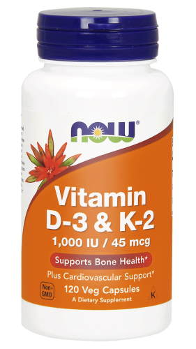 NOW Foods  Witamina  D3 & K2  - (120kap)