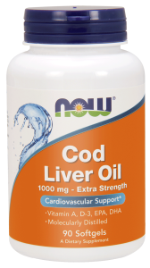 NOW Foods Cod Liver Oil – Tran 1000mg (90 kap) 