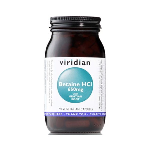 Viridian Betaina HCL z Goryczką (90 kap)