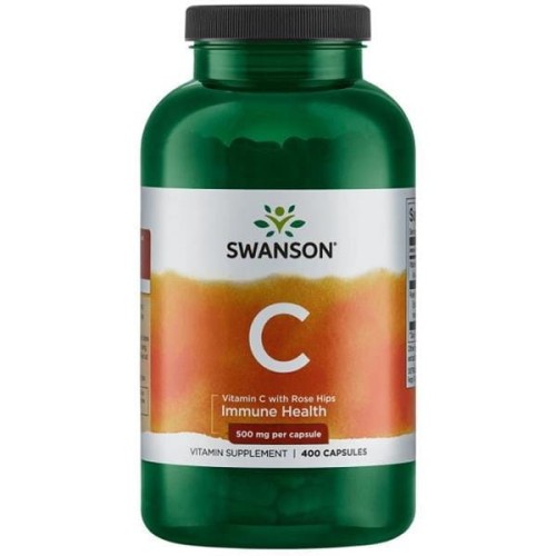 Swanson Witamina C z dziką różą 500mg - (400 kap)