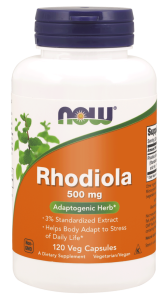 NOW Foods Rhodiola Różeniec Górski 500mg (120  kap)