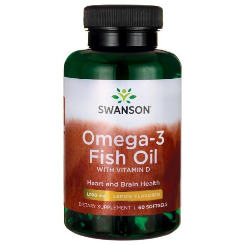 Swanson Omega-3  z  Witamina D-3 (60 kap) Omega 3 D3