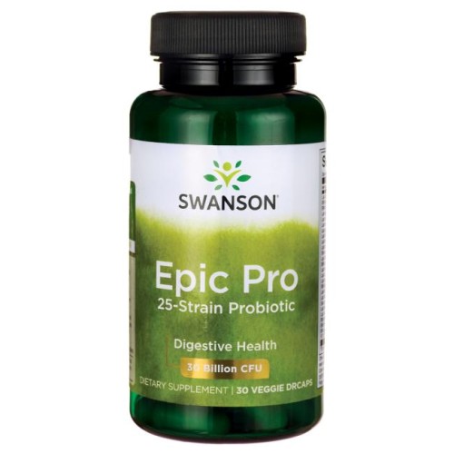 Swanson Epic Pro Probiotic (25 szczepów bakterii Probiotyk) 30 mld CFU - (30 kap)