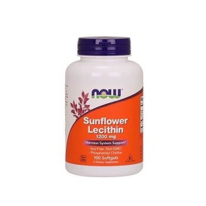 NOW Foods Sunflower Lecithin 1200 mg Lecytyna Słonecznikowa 1200 mg (100 kap)