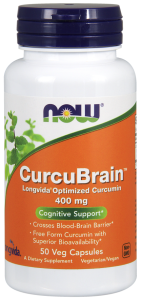 NOW Foods CurcuBrain™ 400 mg  Kurkuma Kurkumina (50 kap)