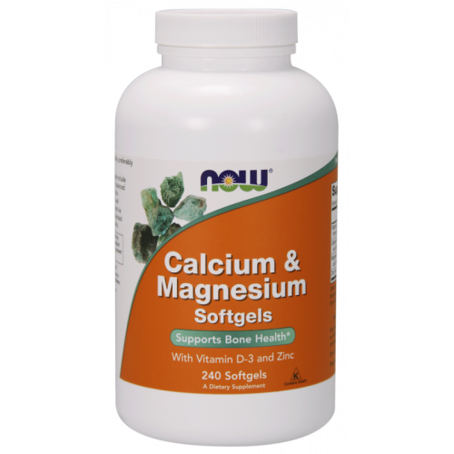 NOW Foods Magnesium & Calcium + D3 + Cynk (240 kap)