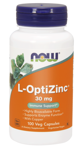 NOW Foods L- OptiZinc® 30 mg chelat cynku i miedzi (100 kap)