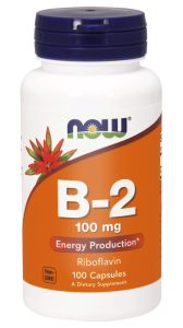 NOW Foods Witamina B-2 (Ryboflawina) 100 mg (100 kap)