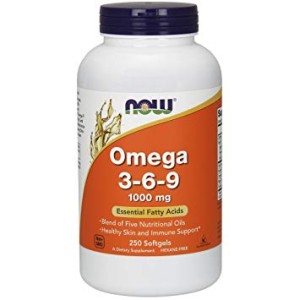 NOW Foods Omega 3-6-9, 1000 mg (250 kap)