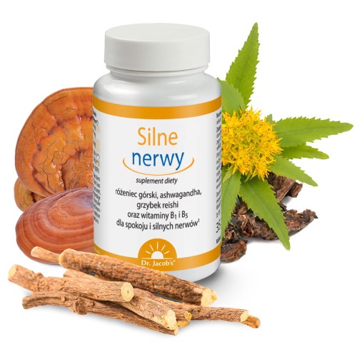 Dr Jacobs Silne nerwy , różeniec , ashwagandha, grzybek reishi (100 kap)
