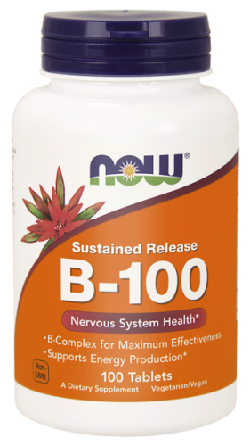NOW Foods B-100 przedłużone uwalnianie (100 tab)