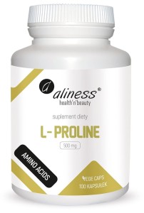 Aliness L-Proline Prolina 500 mg (100kap)