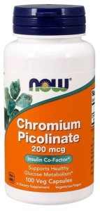 NOW Foods Pikolinian Chromu 200 mcg (100 kap)
