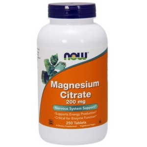 NOW Foods Cytrynian magnezu 200mg (250 tab)