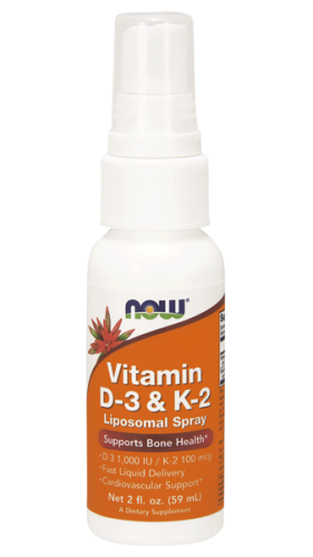 NOW Foods  Witamina  D3 & K2  liposomalna spray 59 ml