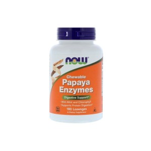 Now Foods papaya enzymy (180 kap. do ssania)