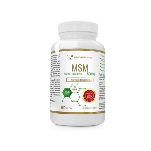 Progress Labs MSM 500mg Siarka Organiczna (250 tab)