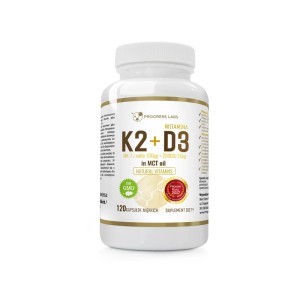 Progress Labs Witamina K2 MK-7 100mcg + D3 2000IU (120 kap)