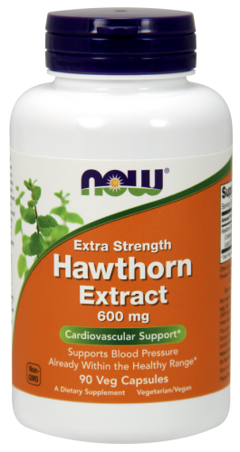 NOW FOODS Hawthorn Extract 600 mg (Ekstrakt z Głogu) (90 kap)