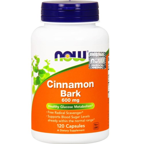  NOW Foods Cinnamon Bark 600 mg  Cynamon (120kap)
