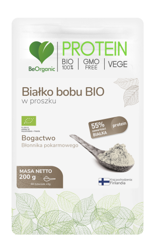 BeOrganic Medicaline Białko bobu BIO w proszku (200g)