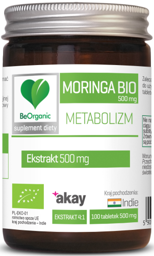 Aliness Moringa ekstrakt BIO, 500mg  (100 tab)