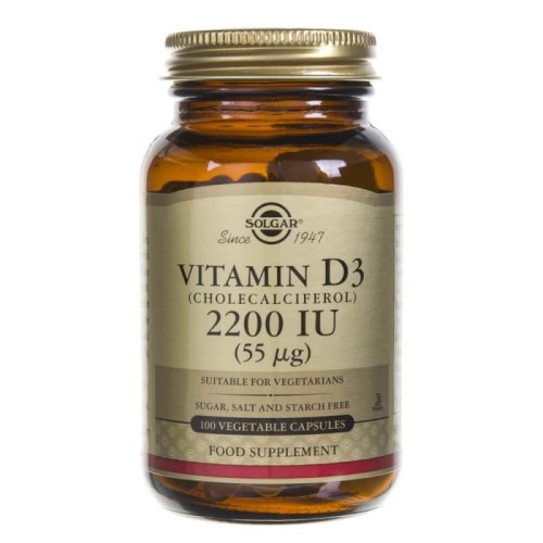 Solgar Witamina D3 2200 IU (55 µg) - (100 kap)