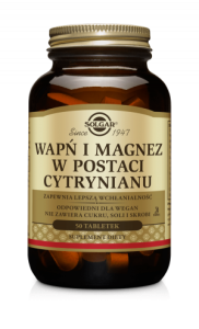Solgar Wapń i Magnez w postaci cytrynianu (100 tab)