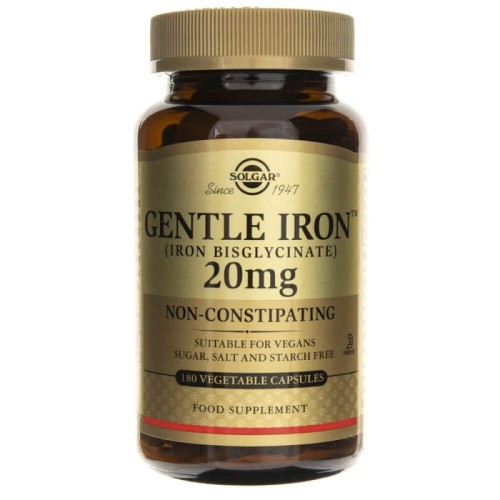 Solgar Gentle Iron Żelazo  20 mg ( 180 kap)