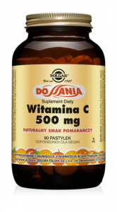 Solgar Witamina C 500 mg do ssania s. pomarańczowy(90 pastylek)