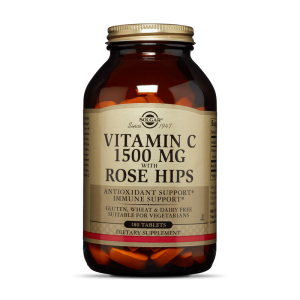 Solgar Witamina C z dziką różą 1500mg (180 tab)