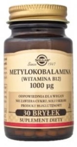 Solgar Witamina B12 (Metylokobalamina) 1000 mcg (30 kap)