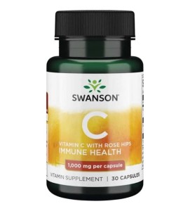 Swanson Witamina C z dziką różą 1000mg - (30 kap)