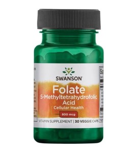 Swanson Folian Quatrefolic - (kwas foliowy) 800mcg - (30 kap)