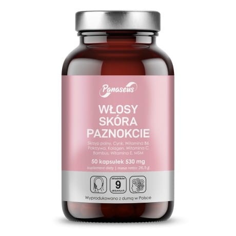 YANGO Panaseus Włosy skóra paznokcie (50 kap)
